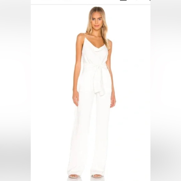 Karina Grimaldi Rocio white jumpsuit size SmallNWT